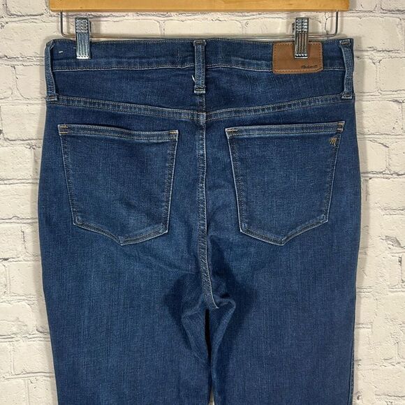 Madewell 10” High Rise Skinny Dark Wash Jeans size 29T Style F6179 - Picture 5 of 12